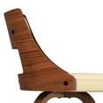 thumbnail image 3 of Simpli Home Dallyn Contemporary Swivel Bar Stool (Set of 2) in Cream Vegan Faux Leather, 3 of 13