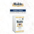 thumbnail image 3 of Modelo Compact Fridge w/ Bottle Opener, 3.2 cu ft (90L), White, Space-Saving Flat Back Design, Reversible Door, Tempered Glass Shelves, Licensed Modelo Artwork, Perfect for Beer-Lovers, 3 of 7