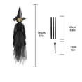 thumbnail image 3 of Halloween Decorations Outdoor, 4.75 FT Set of 1 Witches Holding Hands, Multicolored Lighted Halloween Witches Garden Stake, Glowing Head Witch Decorations for Home Outside Yard Lawn Garden Decor, 3 of 5