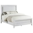 thumbnail image 3 of Leva Queen Bed, Upholstered LED Headboard, Modern White Acacia Wood, 3 of 9