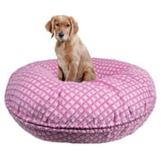 Bessie and Barnie Signature Pink It Fence Luxury Extra Plush Faux Fur Bagel Pet/ Dog Bed