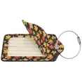 thumbnail image 2 of Honeii Colorful Maple Leaves Print Leather Luggage Tag for Suitcases,ID Tags,Bag Tags for Luggage,Functional Travel Tag-2 PCS, 2 of 5