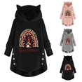thumbnail image 4 of Trajes Navideños Para Mujer Abrigo de Felpa de Invierno Impresión Informal Orejas de Gato Top de Manga Larga Con Capucha Odeerbi  ODB203340, 4 of 4