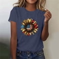thumbnail image 2 of Busydd Womens Tops Independence Day T Shirts for Women Casual Short Sleeve Round Neck Summer Tops American Flag Print Patriotic Tshirts Stylish Comfortable Cotton Graphic Tees 2XL, 2 of 6