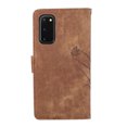 thumbnail image 5 of Nalacover Slim Wallet Case for Samsung Galaxy S20 Plus, for Women Men, Embossed Pattern PU Leather Shockproof Magnetic Clasp Credit Card Slots Flip Kickstand Phone Case+Wrist Strap,Brown, 5 of 7