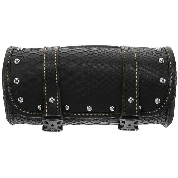 Phenofice 1Set Black Motorcycle Saddle Bag with Quick-Release Buckle for Men and Women