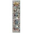 thumbnail image 2 of Rugs.com Rabia Collection Rug – 2' x 8' Runner Blue Low Rug Perfect For Hallways, Entryways, 2 of 9