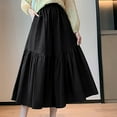 thumbnail image 4 of Women Skirt Under $5! Cagogo Maxi Long Skirts for Women Summer High Waisted Flowy Renaissance Skirt with Pockets, 4 of 7