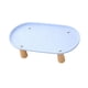 thumbnail image 5 of Soporte para comedero de gato con patas de madera resistentes, antivómitos, para mascotas. Azul 31cmx17cm, 5 of 9