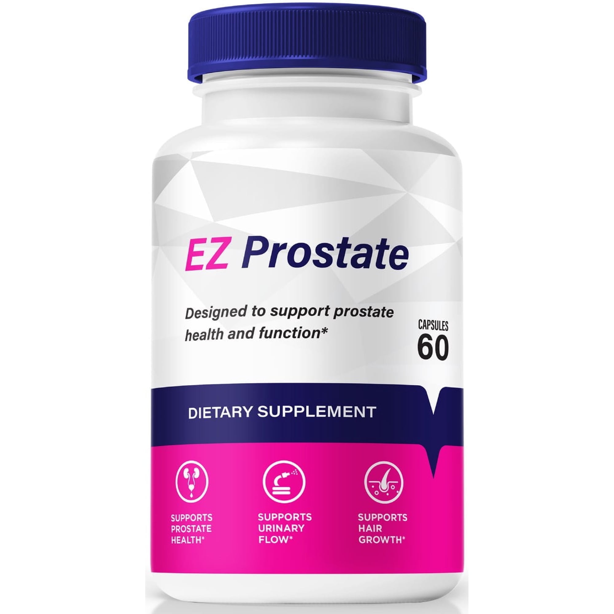 EZ Prostate Pills, Official Formula For Prostate Health, E Z Capsules, All Natural Support For Energy, Control and Overall Wellness, 500mg Vitamins (60 Capsules)