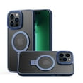 thumbnail image 6 of For Samsung Galaxy S24+ /S24 Plus Magnetic Metal Chrome Matte Built-in Compatible with MagSafe Stand Hybrid Shock Armor TPU Cover ,Xpm Phone Case [ Navy Blue ], 6 of 7