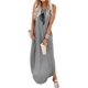 thumbnail image 3 of Vestido casual con estampado de arcoíris para mujer, vestido maxi sin mangas con bolsillo, vestido hawaiano de verano para playa, vestido camisero liso, 3 of 5