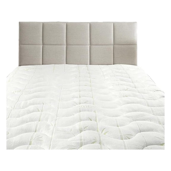 Waterproof Rayon from Bamboo Jacquard King Mattress Pad, White