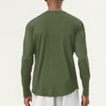 thumbnail image 6 of asjyhkr Mens T Shirts Basic Athletic Long Sleeve Crewneck Pullover Quick-Dry Lightweight Athleisure Gym Shirts(Medium,Army Green), 6 of 8