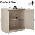 thumbnail image 2 of LKTART 31.5" Mid Century Modern Sideboard Buffet Cabinet with Storage, 2 Doors & Adjustable Shelf, Freestanding Credenza Console for Living Room Entryway Dining Room, Rock Grey, 2 of 7