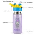 thumbnail image 3 of Kids Insulated Water Bottle - Kuromi And My Melody 16.9 Oz Stainless Steel Travel Bottle with Straw, Double Wall Vacuum Insulated Water Bottles for Boys Girls, 3 of 7