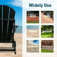 thumbnail image 7 of WORTH Folding Adirondack Chair Plastic Outdoor Patio Chairs, Weather Resistant Outdoor Patio Furniture Fire Pit Chair for Garden or Beach, Black, 7 of 7