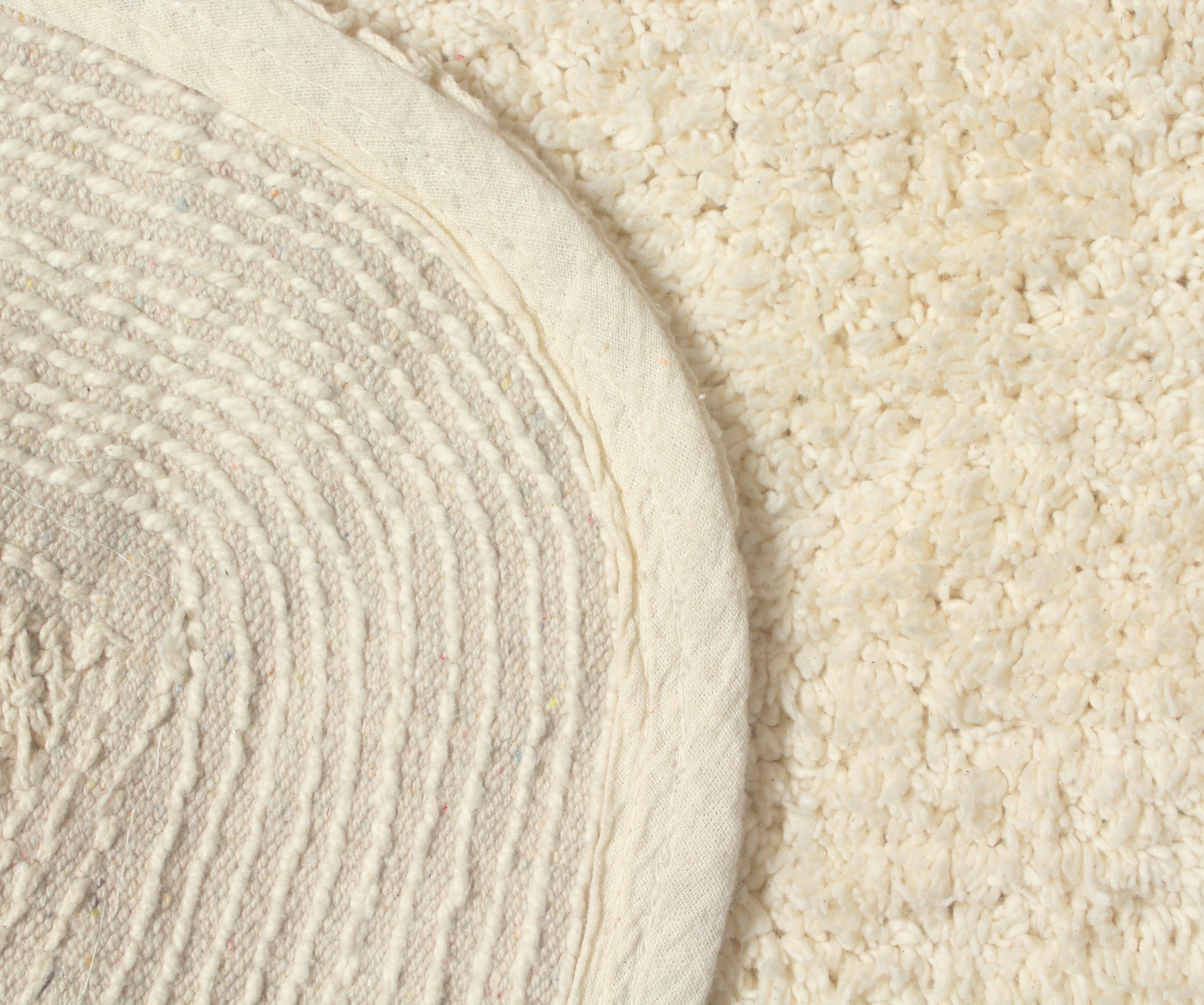 Home Weavers Radiant Collection Bathroom Rug 100% Cotton Tufted Round Shape Bathroom Rug, Soft & Absorbent Bath Rugs, Non-Slip Bath Rug, Machine Wash Dry Bath Mats - 22" Round, Ivory