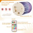 thumbnail image 5 of Yayeee Flameless Candles with Remote Flickering Battery Operated Multi Color Changing, Purple Forest, 5 of 7