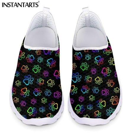 

New Style Slip-on Mesh Sneakers for Women Flat Shoes Cartoon Dog Paw Teen Outdoor Lazy Shoes Zapatillas Mujer