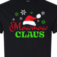 thumbnail image 4 of Inktastic Mawmaw Claus with Christmas Santa Hat and Snowflakes T-Shirt, 4 of 5