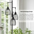 thumbnail image 4 of JURULU 70 inch Dimmable Floor Lamp, 3 x1000 LM Bulbs, Elegant Birdcage-Style Industrial Farmhouse Standing Tree Lamp, Perfect for Living Room, Bedroom, Office, Dining Room Decor - Black, 4 of 11