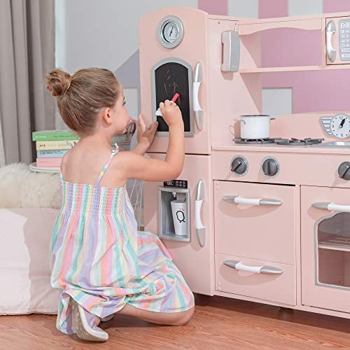 teamson kids retro wooden play kitchen