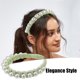 thumbnail image 2 of Diadema Unique Bargains con cinta trenzada de perlas sintéticas verde 0.79 pulgadas, 2 of 7