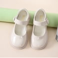 thumbnail image 5 of Shoes for Kids Mary Jane Girls Dress Shoes School Uniform Dress Shoes Flat Ballet Girl Fashion Party Ballerina Flat Shoes Beige 31, 5 of 6