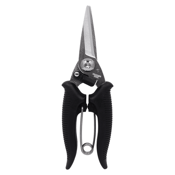 Zenport Z101 Lightweight, All Purpose Shears, Single Serrated Blade, 2 Inch Stainless Steel Blades, Black