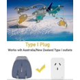 thumbnail image 2 of 3 Pack Australia New Zealand Travel Adapter - Type I Plug, 2 of 5