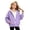 Purple, variant on Bigetiay Girls Solid Color Zip Up Hoodie with Front Pocket Lined Casual Outerwear 12-13 Years
