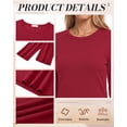 thumbnail image 4 of MOSHU 3 Pack Plus Size T Shirts for Women Ribbed Long Sleeve Shirts Crew Neck Slim Fit Undershirts Casual Fall Tight Tops, 4 of 8