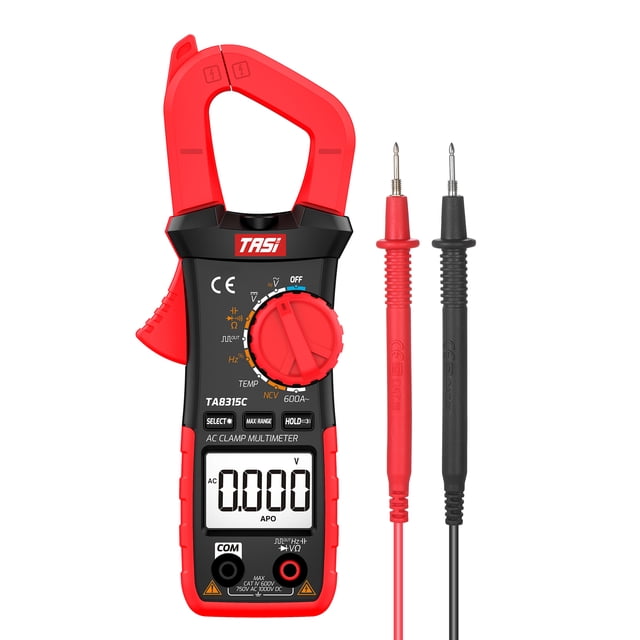 TASI TASI TA8315C Pince-Mètre Numérique Haute Précision avec Véritables RMS, Détection NCV et Mesure de la Température (Piles Non Incluses)