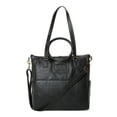 thumbnail image 5 of Time and Tru Women's Giselle Faux Leather Convertible Tote Handbag Black, 5 of 5