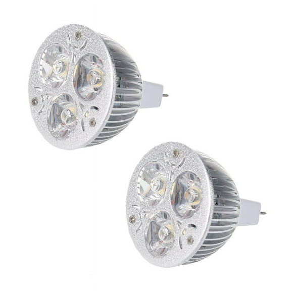 2X 3W 12-24V MR16 Warm White 3 LED Light Spotlight Lamp Bulb Only,2 x LED Lamp,Warm White