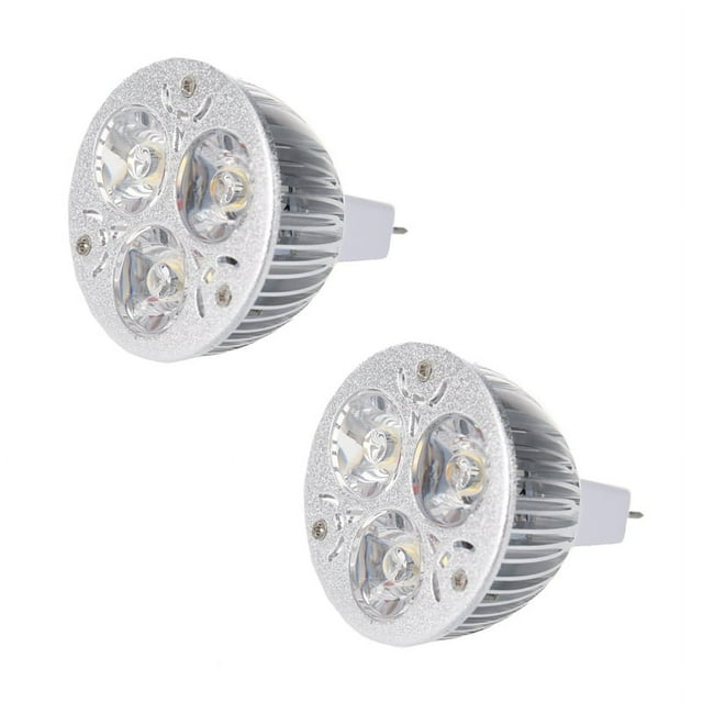 2X 3W 12-24V MR16 Caliente Blanco 3 LED Luz Foco Luz Lampara Bulbo Solo