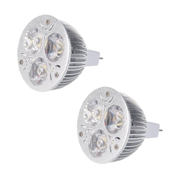2X 3W 12-24V MR16 Caliente Blanco 3 LED Luz Foco Luz Lampara Bulbo Solo