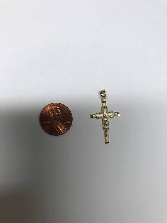 10k Yellow Gold Jesus Crucifix Pendant Necklace (No Chain)