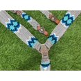 thumbnail image 3 of Showman Gray & Blue Corded Single Ear Headstall & Breast Collar Set, 3 of 4