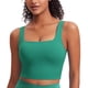 thumbnail image 1 of Top corto sin mangas CRZ YOGA Butterluxe con escote cuadrado verde XS, 1 of 4