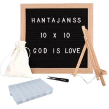Black Felt Letter Board 10x10 Inches