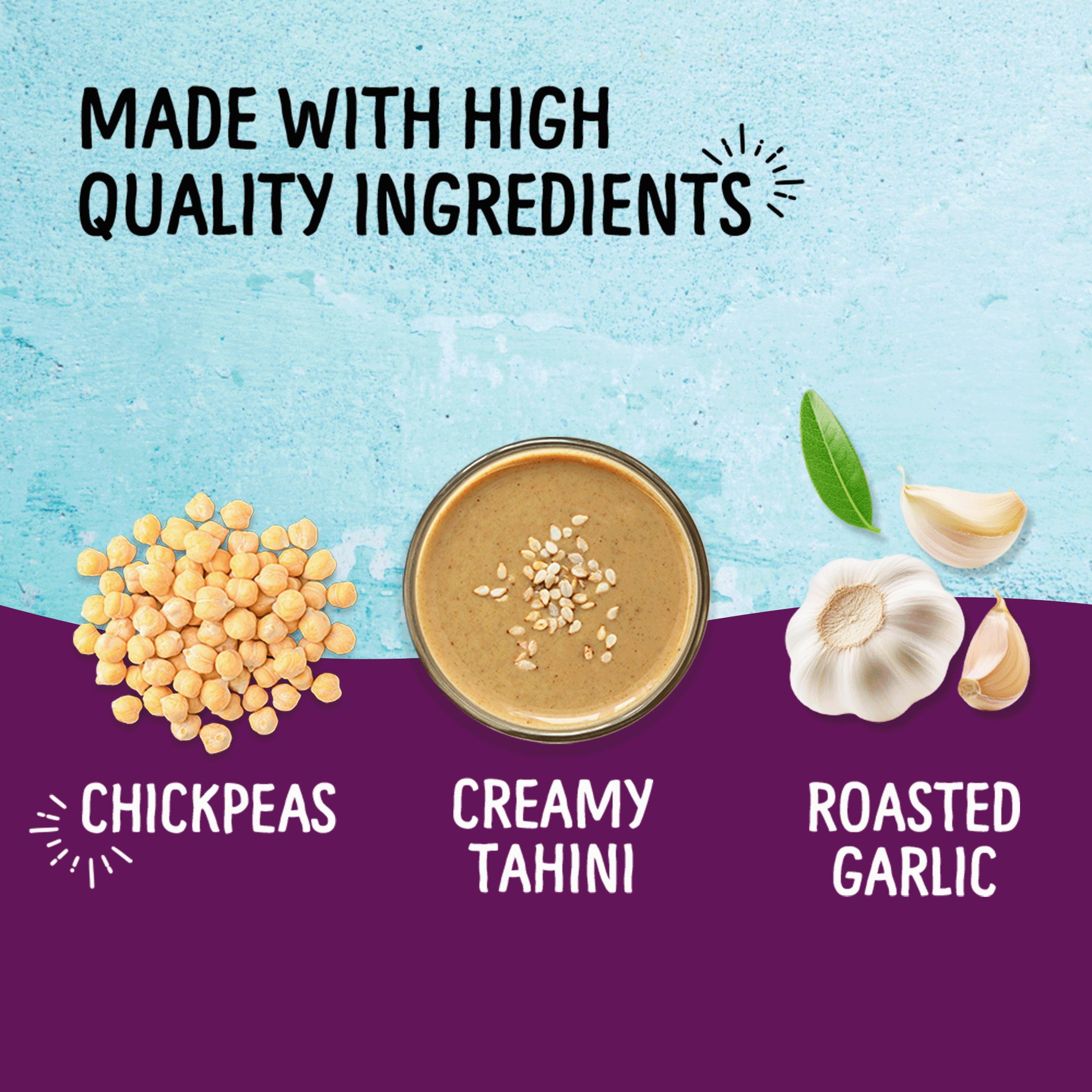 Fresh Cravings Roasted Garlic Hummus Dip, 10 oz. Plastic Tub, Gluten-Free, 2 Tbsp (32g), Contains: Sesame