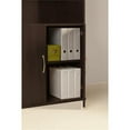 thumbnail image 3 of Pemberly Row 36W 5 Shelf Bookcase with Doors in Mocha Cherry - Engineered Wood, 3 of 5