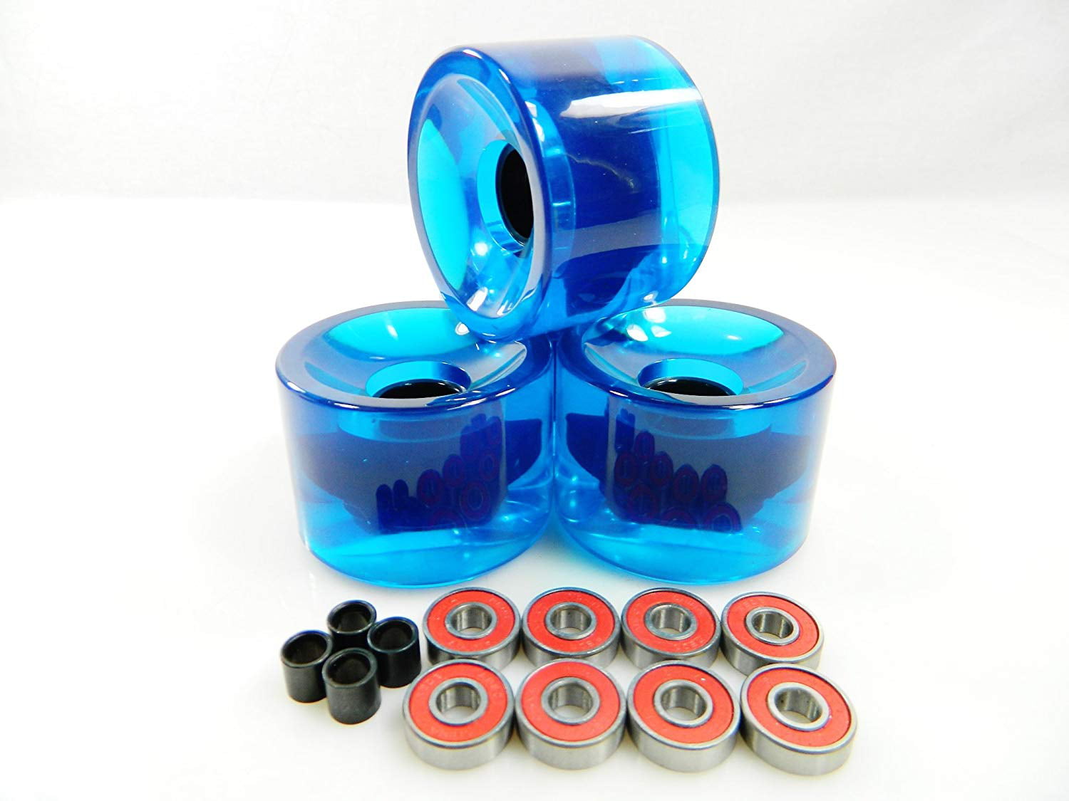 Skateboard Wheels with ABEC 7 Bearings and Spacers 
