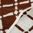 thumbnail image 3 of Decorative Diamond 2-Piece Cotton Bath Towel Set, Chocolate/Cream, 3 of 4