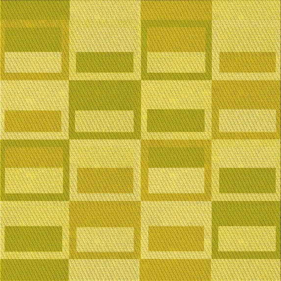 Ahgly Company Machine Washable Indoor Square Transitional Golden Yellow Area Rugs, 7' Square