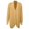 thumbnail image 6 of XFLWAM Women's Long Sweater Cardigan Sweater Top Outwear Casual Cardigan Sweater Top Jacket Fall Sweaters for 2022 Yellow L, 6 of 8