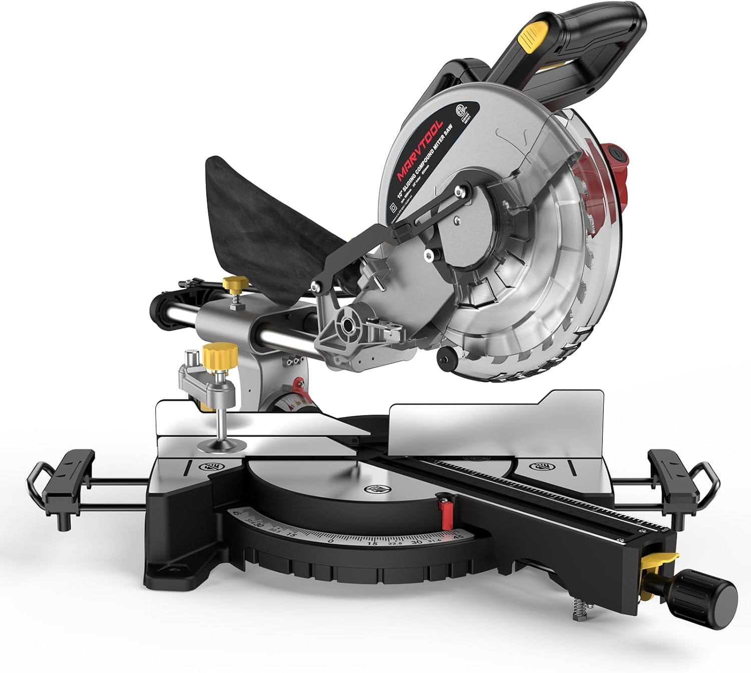 Anqdy 10-inch Sliding Compound Miter Saw Power Saw Cutting Wood Dust Mitre Saw