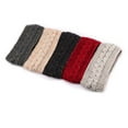 thumbnail image 5 of CANKER Winter Fleece Lined Headwrap Wide Knit Headband Outdoor Ski Hairband Ear Warmer, 5 of 19